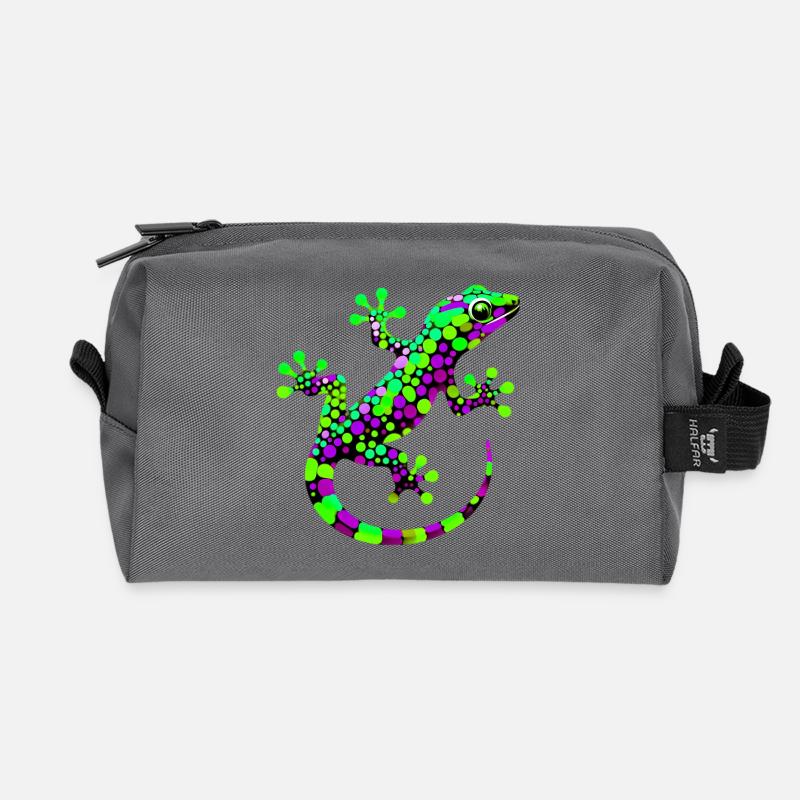 Gecko - Recycelte Kulturtasche - Anthrazit