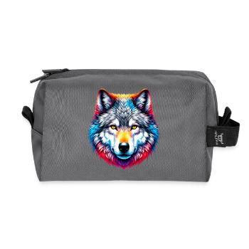 Loup - Trousse de toilette en tissu recyclé - anthracite - Devant