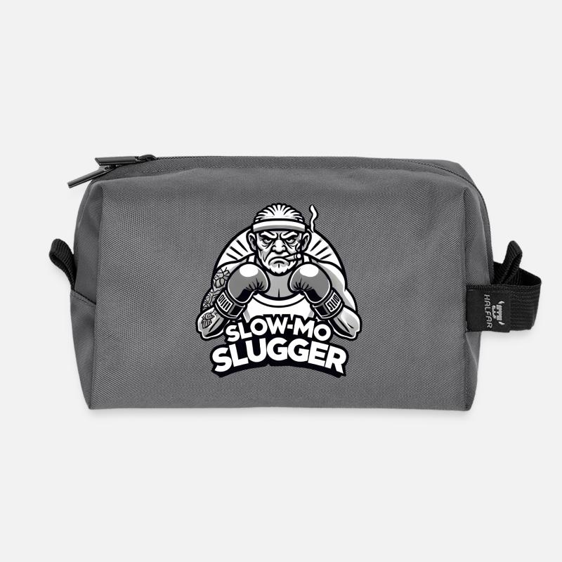 Langsamer Opa Boxer - Recycelte Kulturtasche - Anthrazit