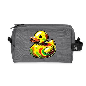 Caneton Canard Canard Canard - Trousse de toilette en tissu recyclé - anthracite - Devant
