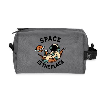 Explorer de l’espace astronaute design relaxant - Trousse de toilette en tissu recyclé - anthracite - Devant