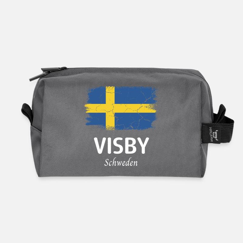 Visby - Recycelte Kulturtasche - Anthrazit