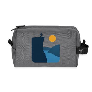 Preikestolen – Norwegian Landmark - Recycled Toiletry Zip Bag - anthracite - Front