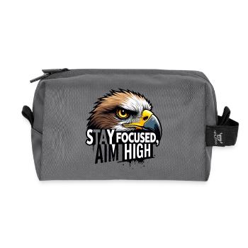Conception de motivation Eagle Focus - Trousse de toilette en tissu recyclé - anthracite - Devant
