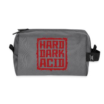 Hard Dark Acid - Recycled Toiletry Zip Bag - anthracite - Front