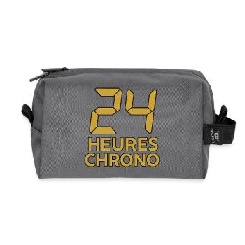Design T-Shirt 24 Stunden Serie + Tassen, Taschen - Recycelte Kulturtasche - Anthrazit - Vorne