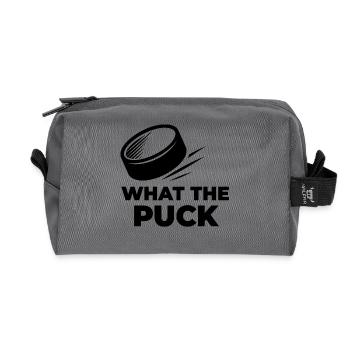 WHAT THE PUCK - Recycelte Kulturtasche - Anthrazit - Vorne