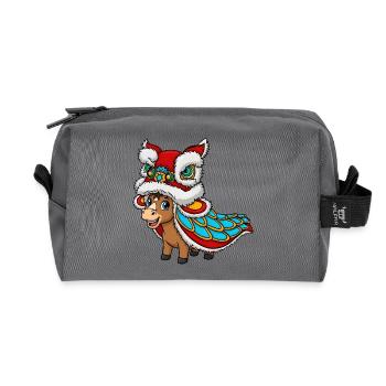 Year of the Horse 2026 – Chinese New Year for K - Recycled Toiletry Zip Bag - anthracite - Front