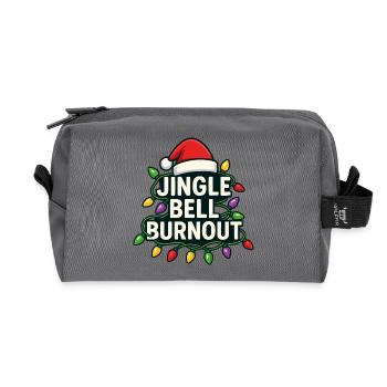 Jingle Bells, Burnout, Christmas, Subtle Humbu - Recycled Toiletry Zip Bag - anthracite - Front