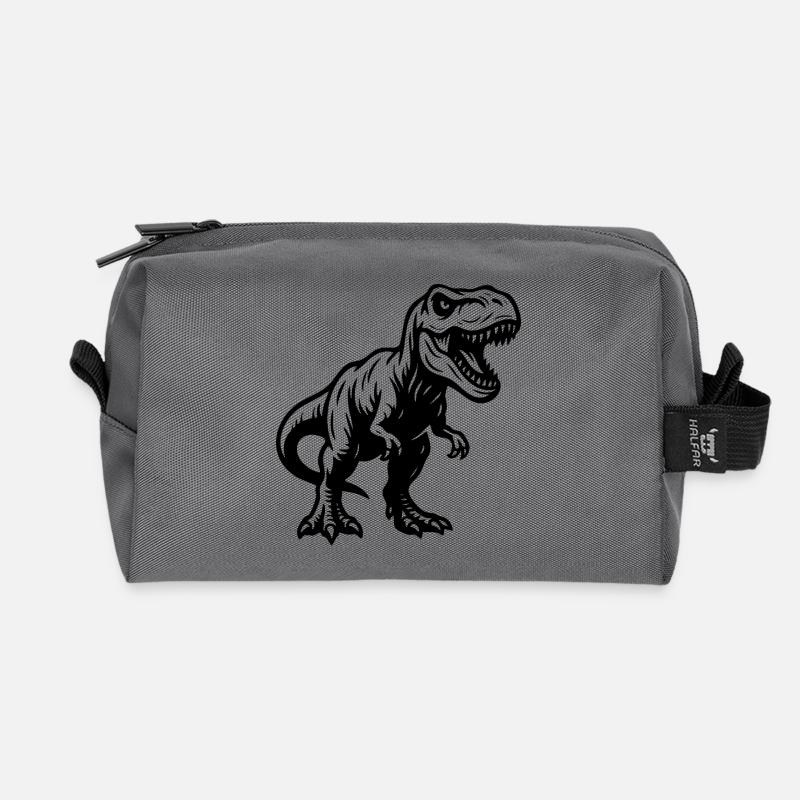 Tyrannosaurus Rex – Dinosaurier - Recycelte Kulturtasche - Anthrazit