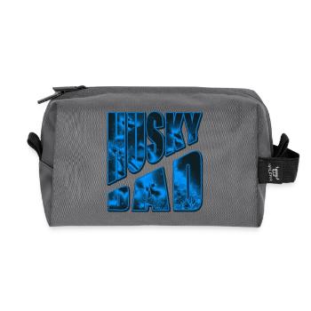 Husky Bad Neon Eisdesign - Recycelte Kulturtasche - Anthrazit - Vorne
