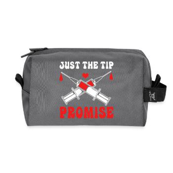 Blood donor Blood donation Blood donation - Recycled Toiletry Zip Bag - anthracite - Front