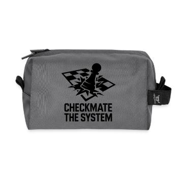 Echec et Mat au Système Design Stratège Rebelle - Trousse de toilette en tissu recyclé - anthracite - Devant