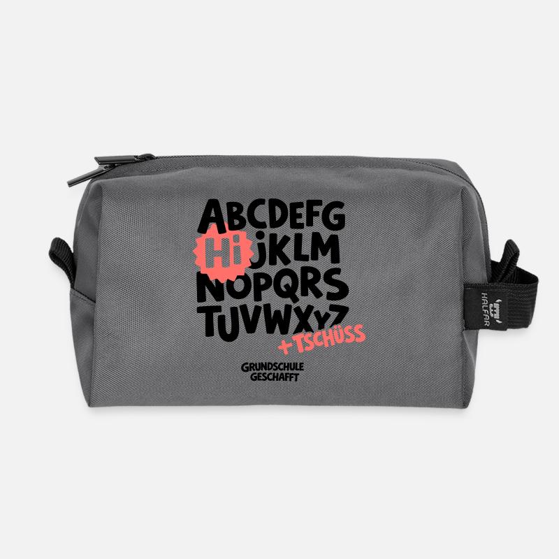 Grundschule Abschluss Shirt ABC - Recycelte Kulturtasche - Anthrazit
