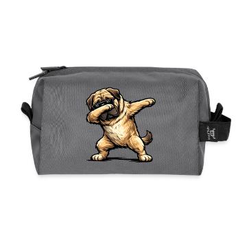 Mastiff en forme de dab - Trousse de toilette en tissu recyclé - anthracite - Devant