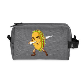 Taco-Shirt abtupfen - Recycelte Kulturtasche - Anthrazit - Vorne