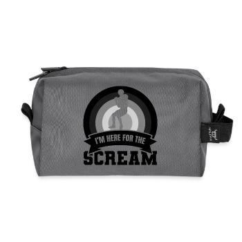 funny football saying - Recycled Toiletry Zip Bag - anthracite - Front