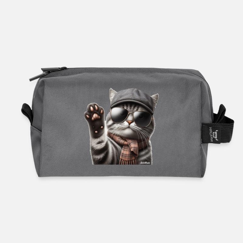 Trawl - Recycled Toiletry Zip Bag - anthracite