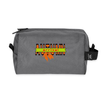 Herbstblatt Ankunft Grafikdesign - Recycelte Kulturtasche - Anthrazit - Vorne