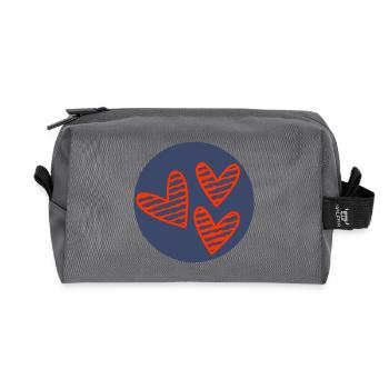 HERZ. HERZ. VALENTINSTAG. LIEBE. LIEBE. PAAR. - Recycelte Kulturtasche - Anthrazit - Vorne