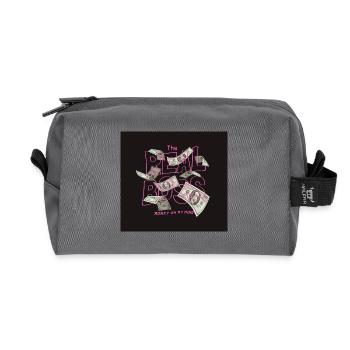 Lignes Néon et Billets de Banque - Trousse de toilette en tissu recyclé - anthracite - Devant