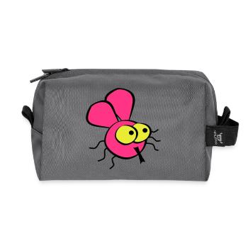 Fliege - Recycelte Kulturtasche - Anthrazit - Vorne