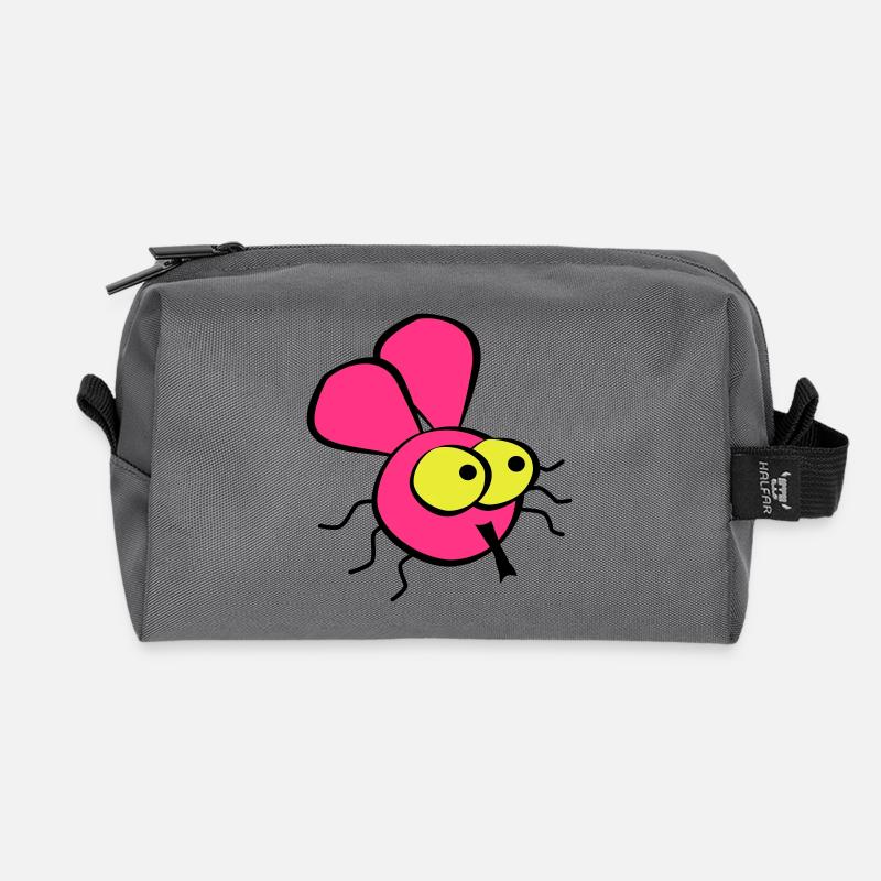 Fliege - Recycelte Kulturtasche - Anthrazit