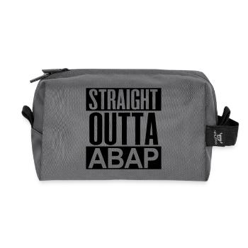 StraightOuttaABAP - Recycelte Kulturtasche - Anthrazit - Vorne