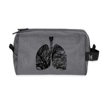 Nature lung tree - Recycled Toiletry Zip Bag - anthracite - Front