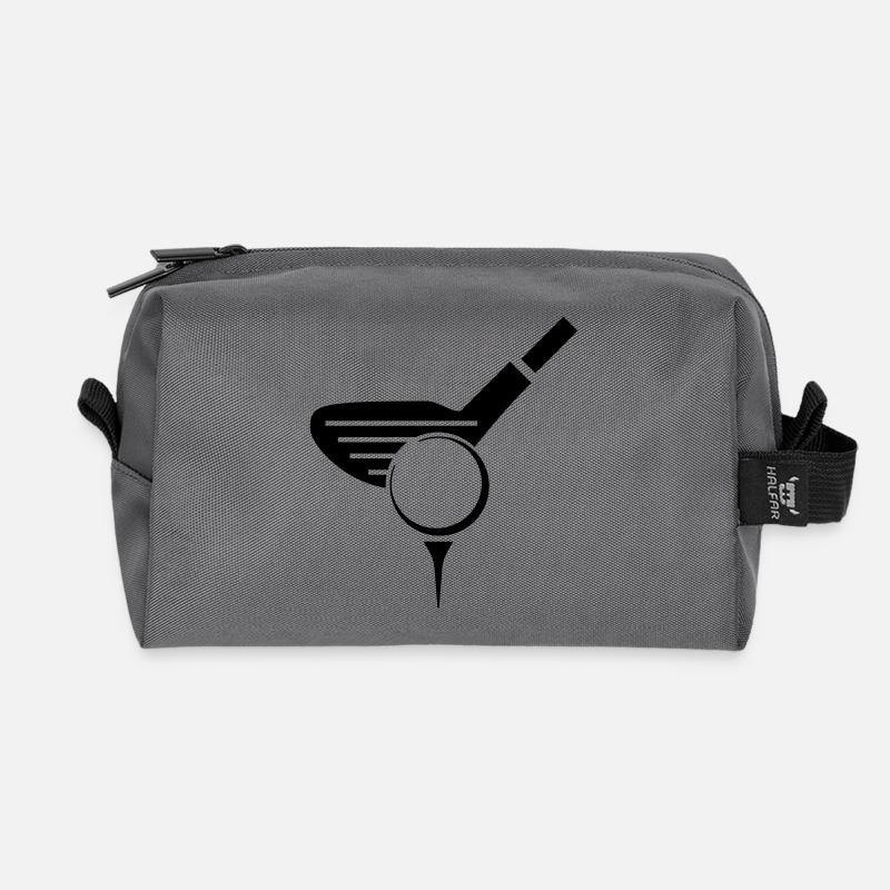 Golf - Golfball - Recycelte Kulturtasche - Anthrazit