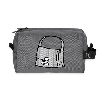 backpack suitcase backpack bag briefcase125 - Recycled Toiletry Zip Bag - anthracite - Front