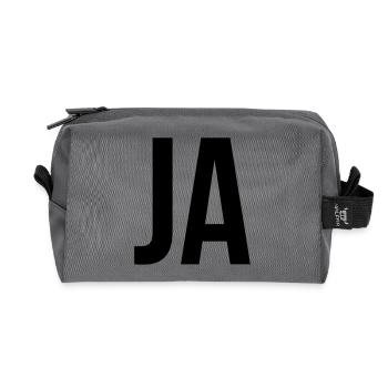 Ja - Recycelte Kulturtasche - Anthrazit - Vorne