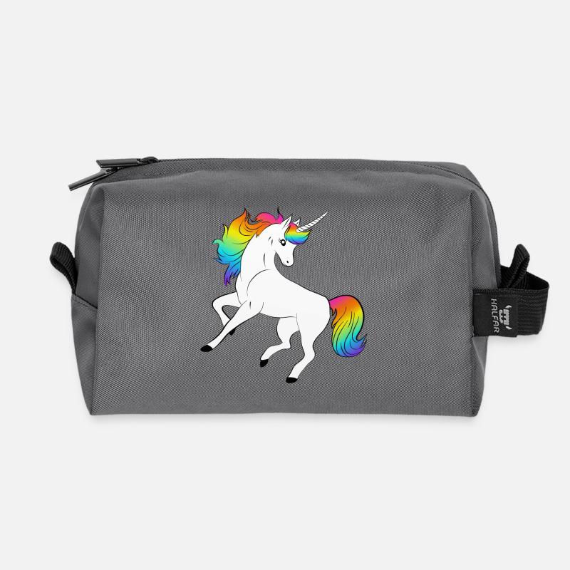 Einhorn - Recycelte Kulturtasche - Anthrazit
