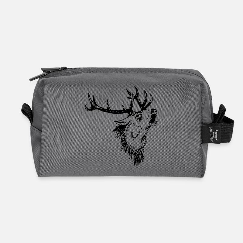 Hirsch - Recycelte Kulturtasche - Anthrazit