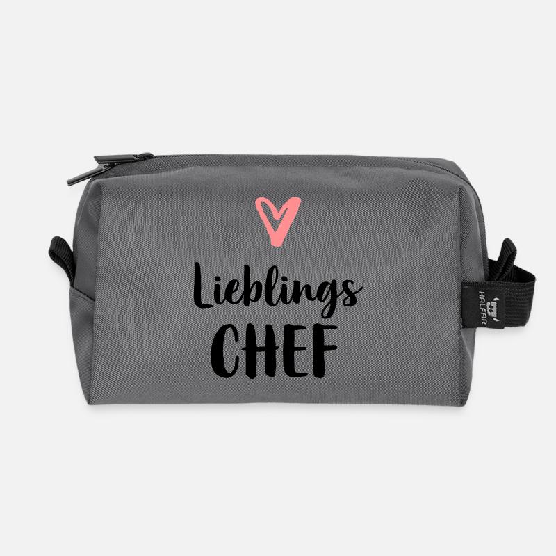 Lieblings Chef Herz Geschenk - Recycelte Kulturtasche - Anthrazit