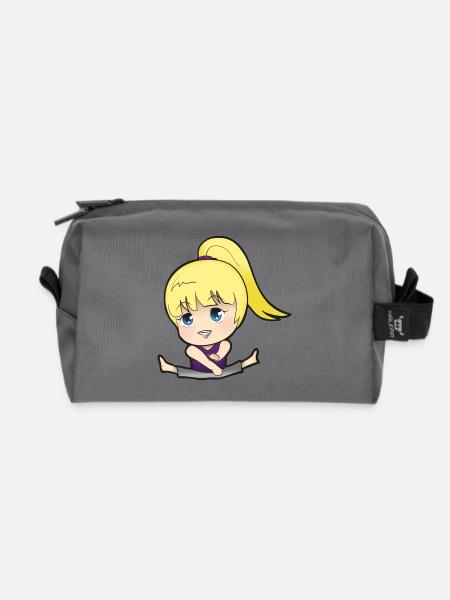 Chibi Anime Manga Splitkick - Recycelte Kulturtasche - Anthrazit