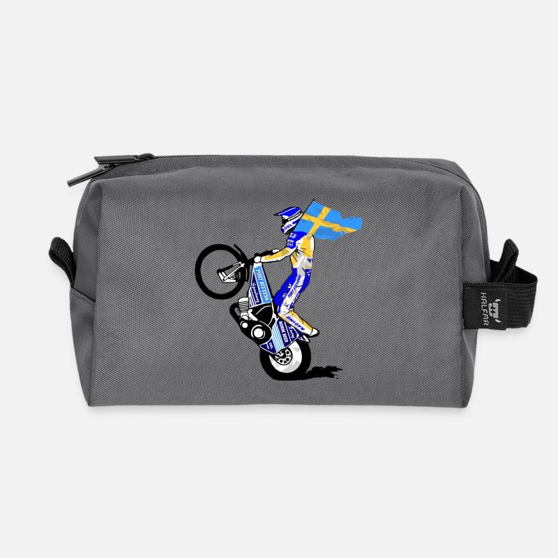 Speedway Driver - Sweden - Recycelte Kulturtasche - Anthrazit
