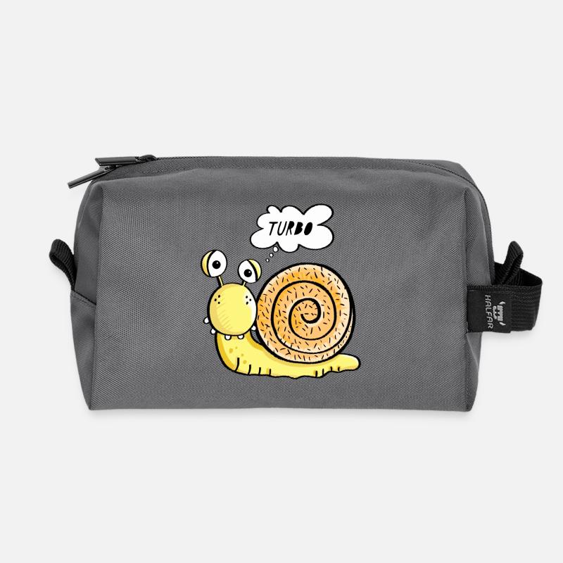 Turbo Schnecke - Recycelte Kulturtasche - Anthrazit