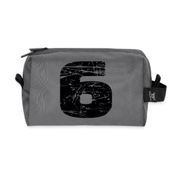 6 - Recycelte Kulturtasche - Anthrazit - Vorne