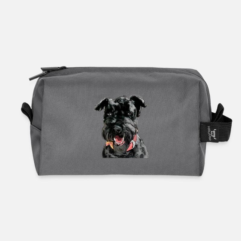 Kerry Blue Terrier - Recycled Toiletry Zip Bag - anthracite