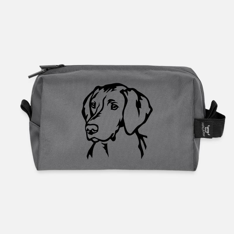Magyar Vizsla Kopf - Recycelte Kulturtasche - Anthrazit