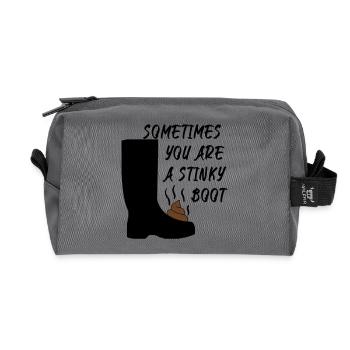 Sometimes you are a stinky boot - Recycelte Kulturtasche - Anthrazit - Vorne