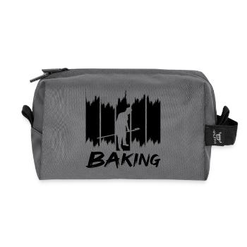 Bake - Recycled Toiletry Zip Bag - anthracite - Front