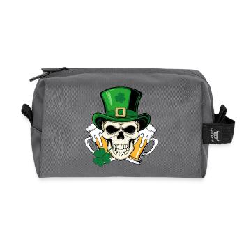 Totenkopf San Patrick Tag - Recycelte Kulturtasche - Anthrazit - Vorne