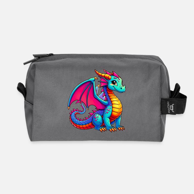 Drache - Recycelte Kulturtasche - Anthrazit