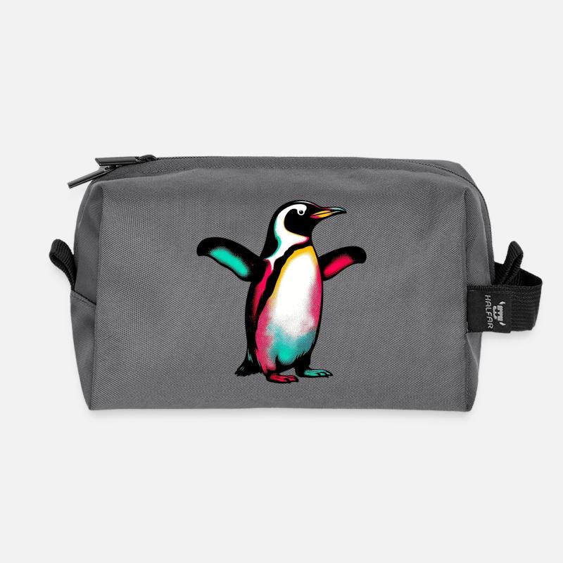 Pinguin - Recycelte Kulturtasche - Anthrazit