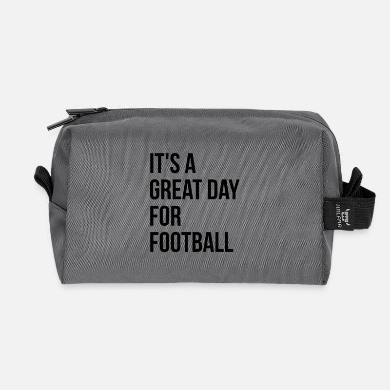Fußball - Recycelte Kulturtasche - Anthrazit