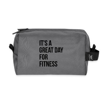 Fitness - Recycled Toiletry Zip Bag - anthracite - Front
