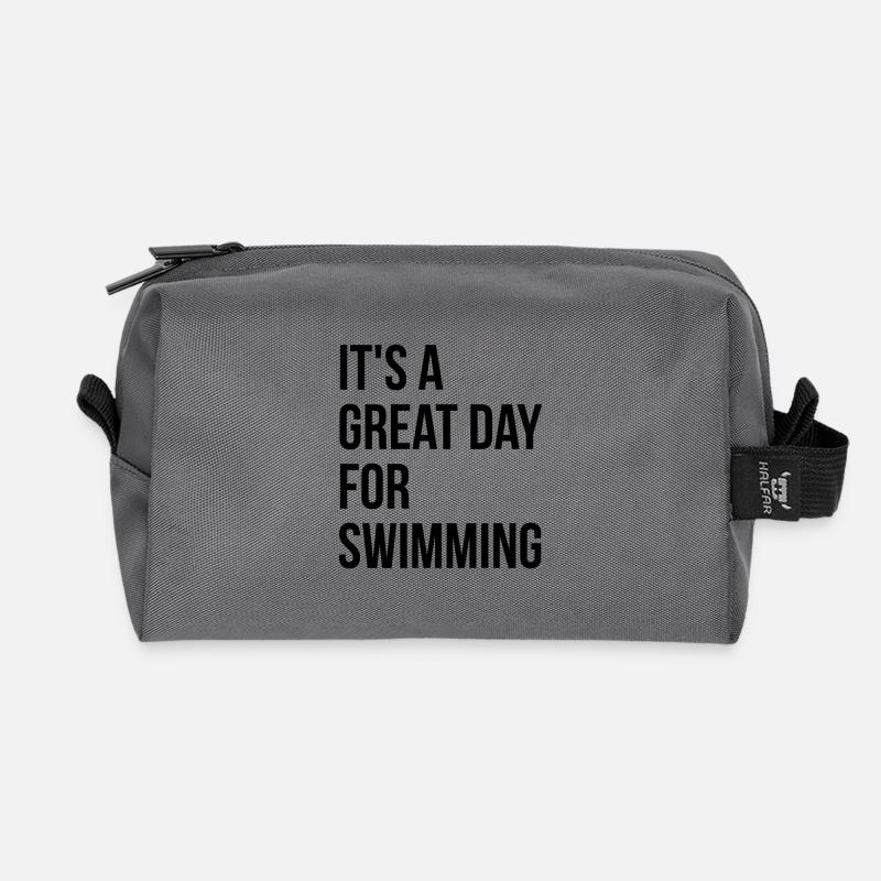 schwimmen - Recycelte Kulturtasche - Anthrazit