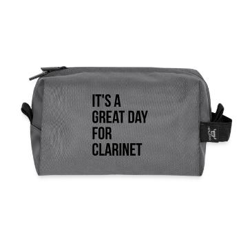 Clarinet - Recycled Toiletry Zip Bag - anthracite - Front
